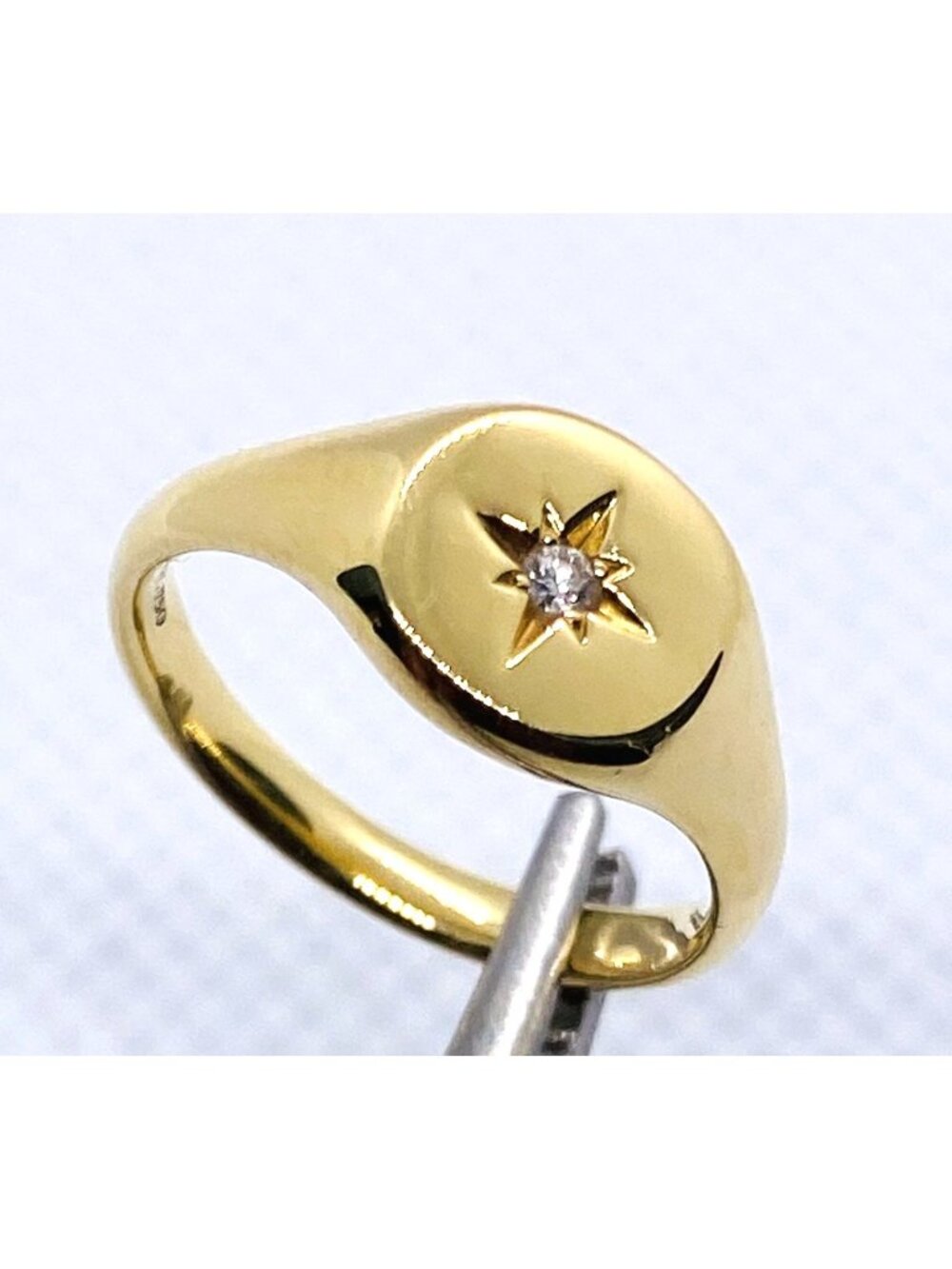 David Yurman Star Diamond Pinky Ring 18K 750 Size 2.5 - Picture 12 of 13